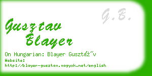 gusztav blayer business card